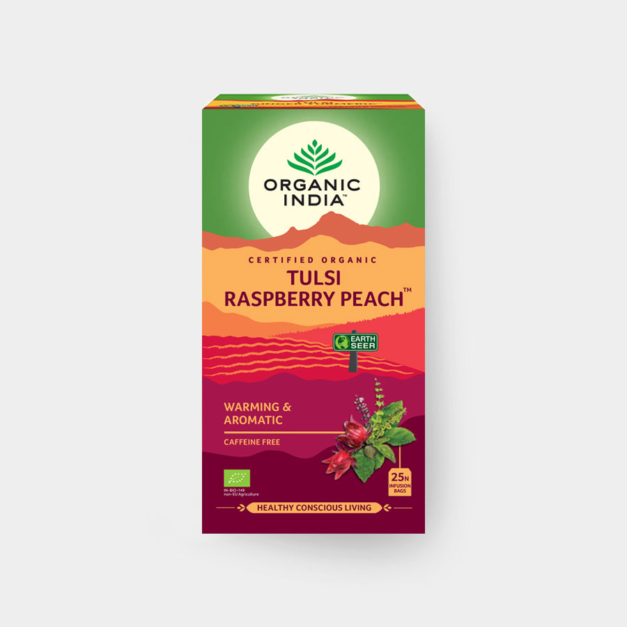 Organic India Tulsi Raspberry Peach 25 teabags