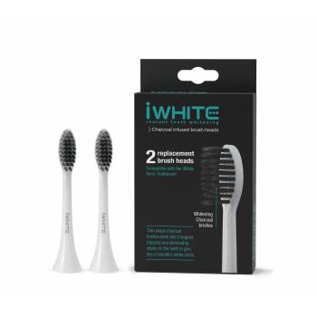 iWhite Spare toothbrush head with activated carbon 2 pcs - mydrxm.com