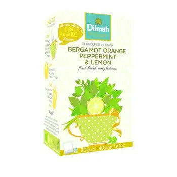 Dilmah Bergamot Orange Peppermint & Lemon bagged tea 20x2 g