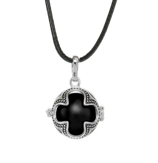 Aniball Women's necklace pregnancy bell four-leaf clover black