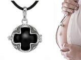 Aniball Women's necklace pregnancy bell four-leaf clover black