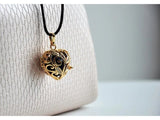 Aniball Women's necklace pregnancy bell Gold heart