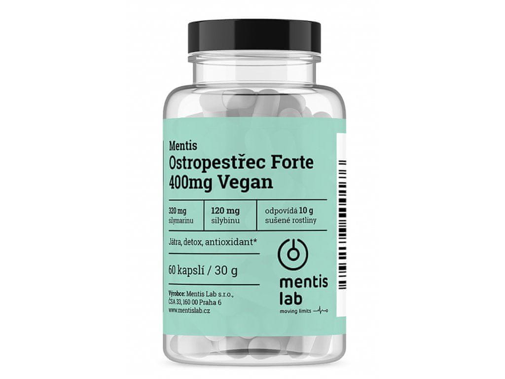 Mentis Mentis Milk thistle Forte 400mg Vegan 60 capsules