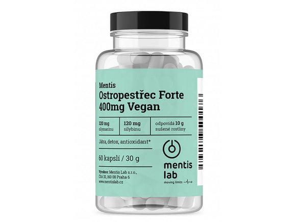 Mentis Mentis Milk thistle Forte 400mg Vegan 60 capsules