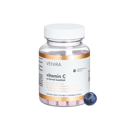 Venira Vitamin C in the form of cubes 90cps, blueberry flavor