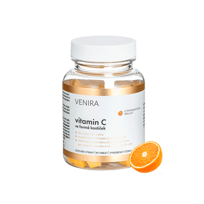 Venira Vitamin C in the form of cubes 90cps, orange flavor