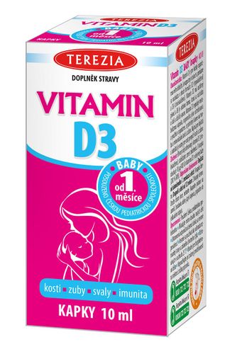 Terezia VITAMIN D3 BABY from 1 month 400 IU drops 10 ml