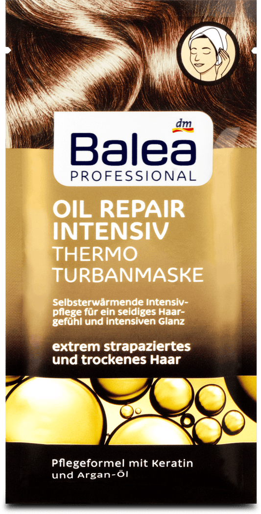 Balea Professional hair mask in turban Oil Repair Intensiv, 35 ml