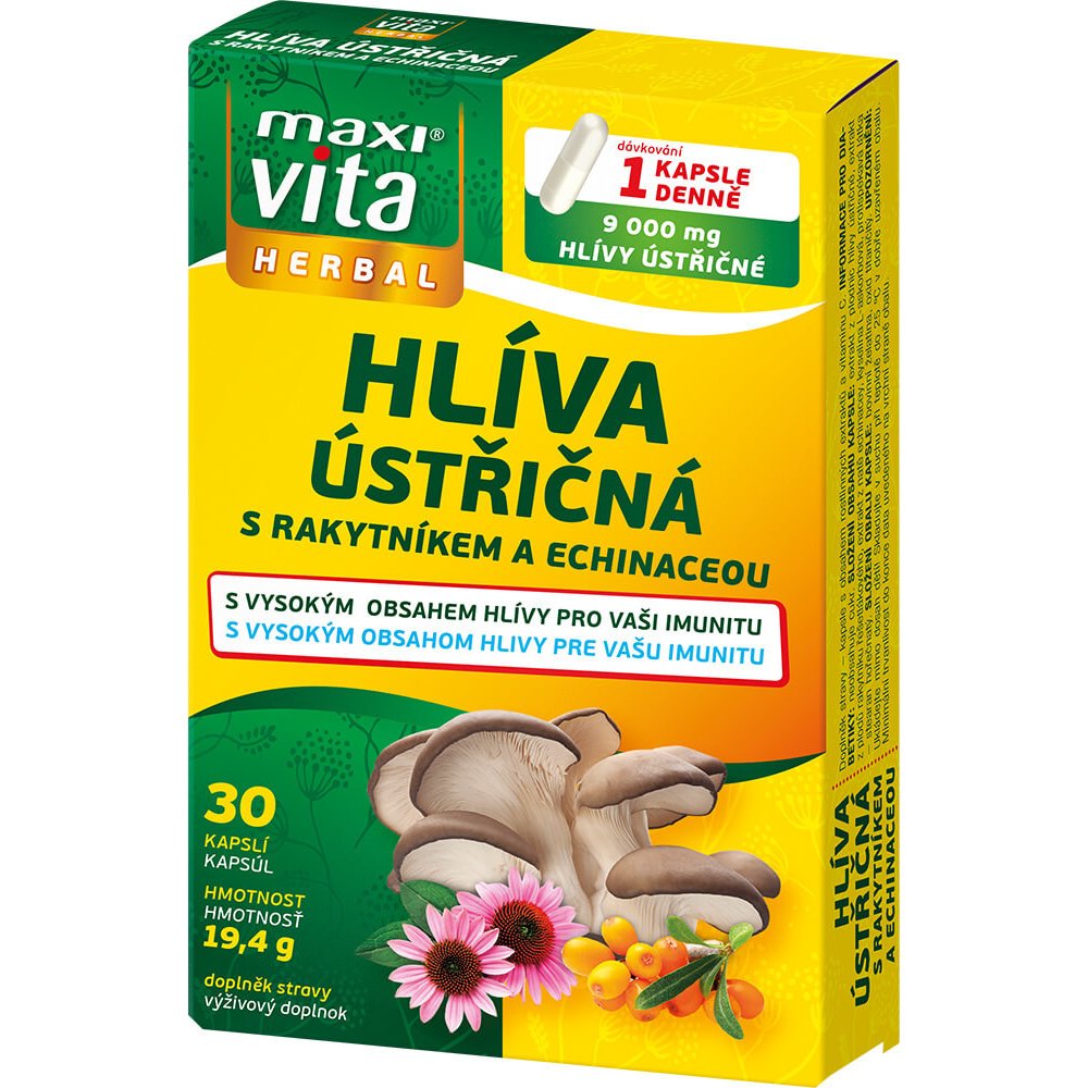 Maxivita Oyster mushroom with sea buckthorn & echinacea, 30 tablets