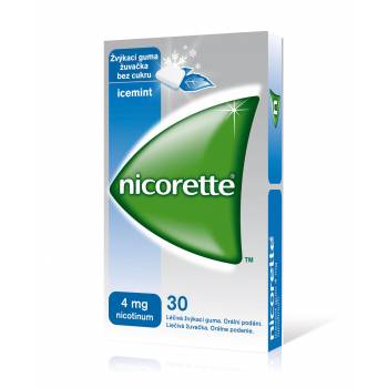 Nicorette Icemint Gum 4 mg medicated chewing gum 30
