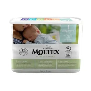 Moltex Pure & Nature Newborn 2-4 kg baby diapers 22 pcs