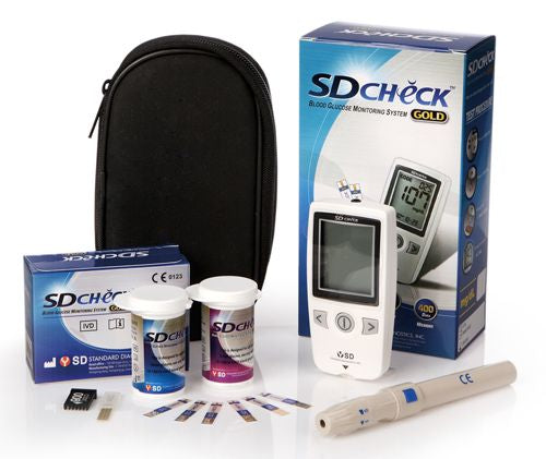 SD-Check GOLD Glucometer kit + 50 extra strips - mydrxm.com