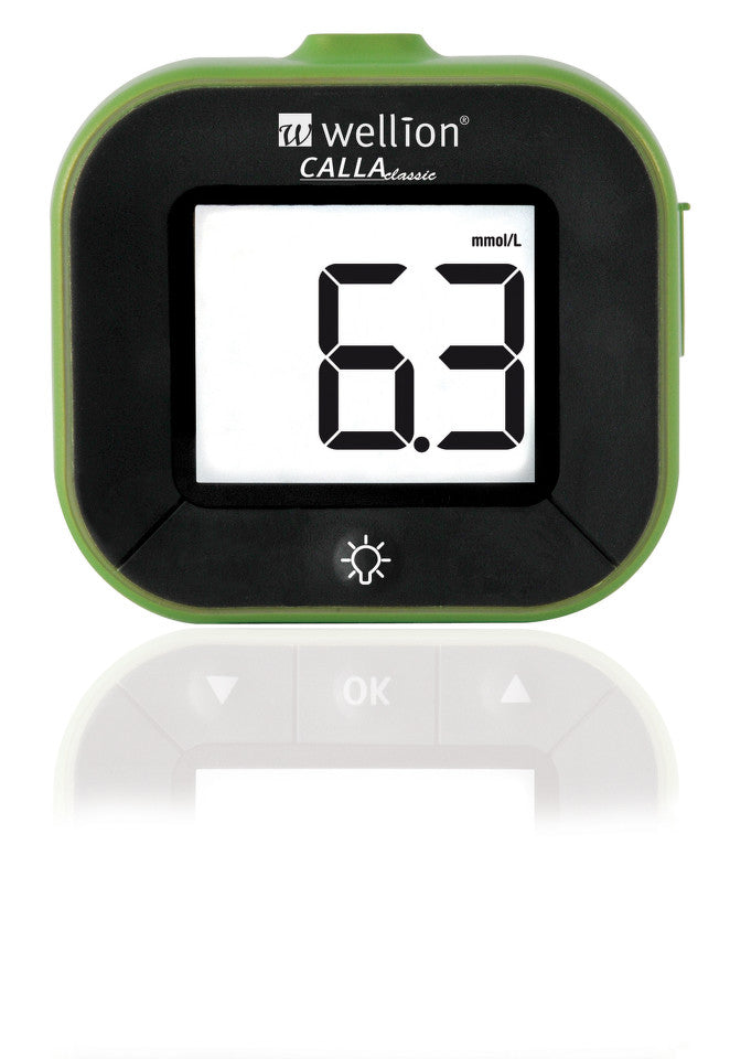 Light Glucometer Machine GLUCOMETER WELLION CALLA LIGHT GLUCOMETER-SET, INSULINE MODE, COMPLETE ...