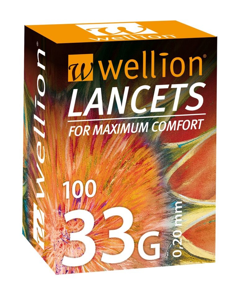 WELLION LANCETS SINGLE, STERILE, 100 PCS