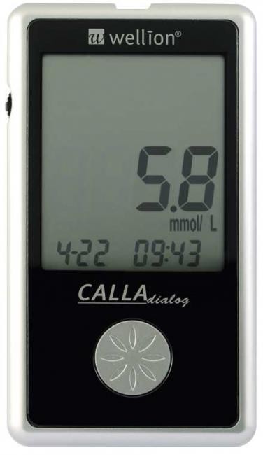 GLUCOMETER WELLION CALLA DIALOG - FOR VISUALLY IMPAIRED, INSULINE MODE, WITH VOICE