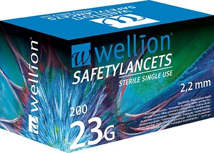 WELLION SAFETY LANCETS 23G - 100PCS