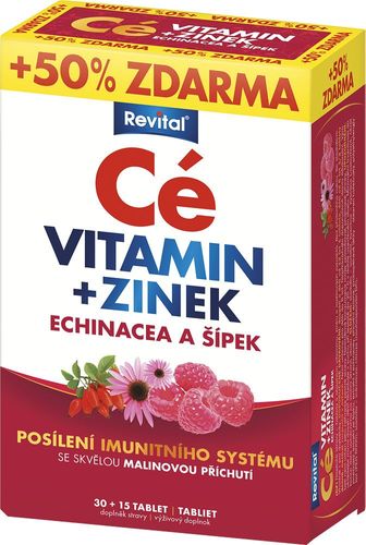 Revital Vitamin C + Zinc + Echinacea + Rosehip 45 tablets