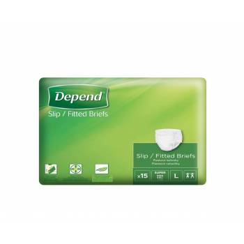 Depend Slip Super L incontinence diaper 15 pcs - mydrxm.com