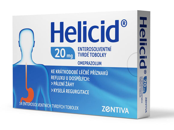 Helicide 20 Zentiva 20 mg 14 enteric resistant hard capsules