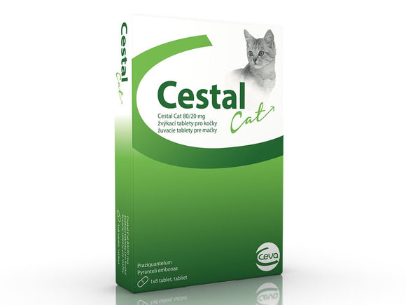 Cestal Cat chewable tablets for cats 8 tablets
