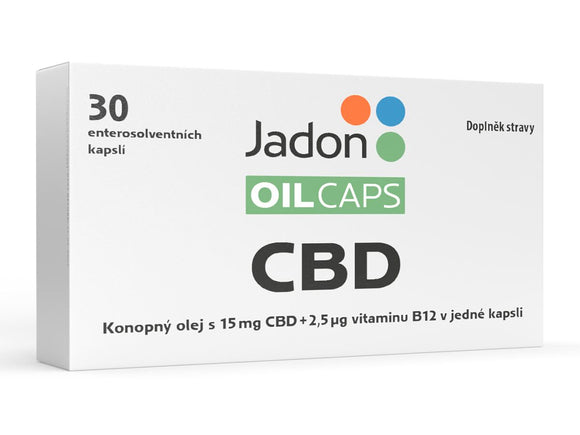 Jadon oil caps hemp oil with 15 mg CBD + vitamin B12 - 30 capsules