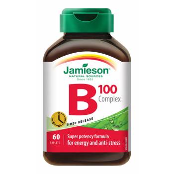Jamieson B-complex sustained release 100 mg 60 tablets - mydrxm.com