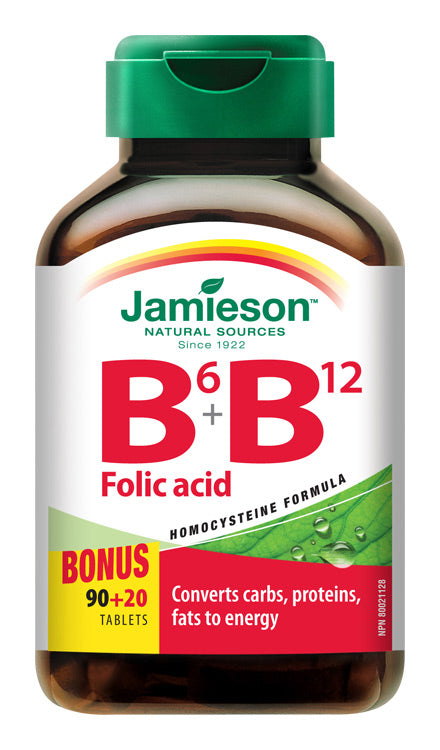 Jamieson Vitamins B6, B12 and Folic Acid 110 tablets - mydrxm.com