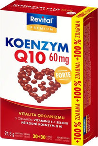 Revital Coenzyme Q10 60 mg + Selenium + Vitamin E 30 capsules + 30 FREE