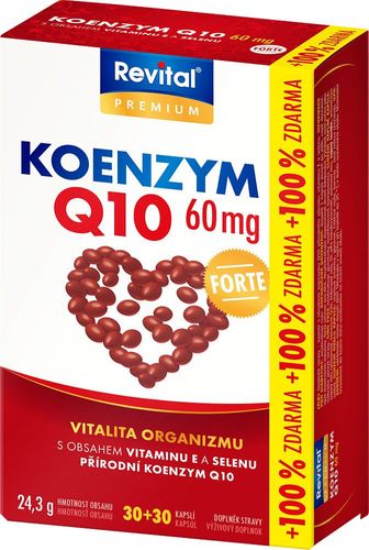 Revital Coenzyme Q10 60 mg + Selenium + Vitamin E 30 capsules + 30 FREE