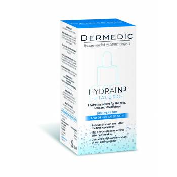 Dermedic Hydrain3 Hialuro moisturizing serum for face, neck and décolleté 30 ml - mydrxm.com