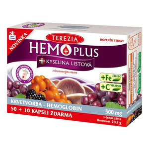 Terezia Hemoplus + folic acid 50 + 10 capsules