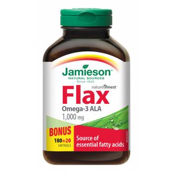 Jamieson Flax Omega-3 1000 mg linseed oil 200 capsules - mydrxm.com