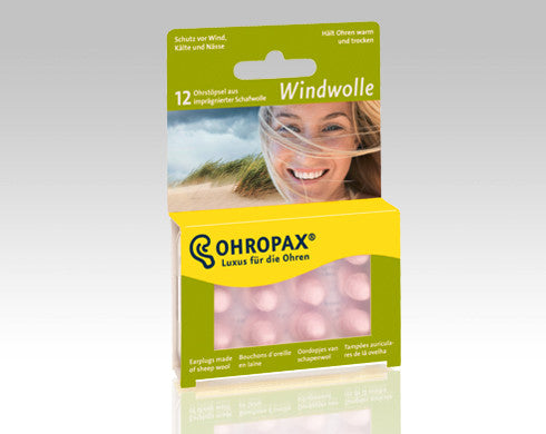 Ohropax Hearing protector Windwolle Ear plugs 12 pcs