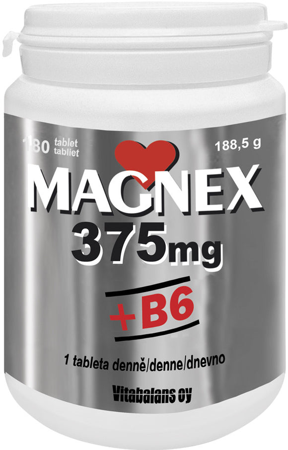 Magnex 375mg + B6 180 tablets