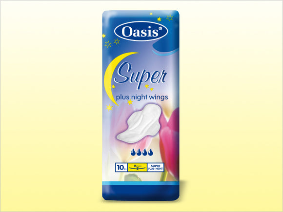 Oasis Super Plus Night Sanitary Napkins 3 packs x 10 pcs