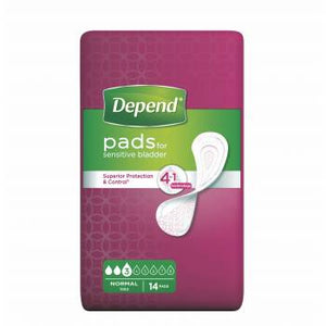 Depend Normal incontinence pads 14 pcs - mydrxm.com