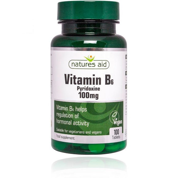 Natures Aid Vitamin B6 - 100mg (pyridoxine), 100 tablets