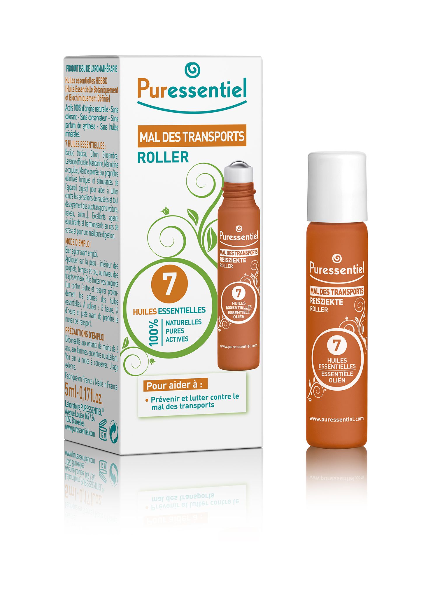 PURESSENTIEL Roll-on with 5 ml travel sickness - mydrxm.com