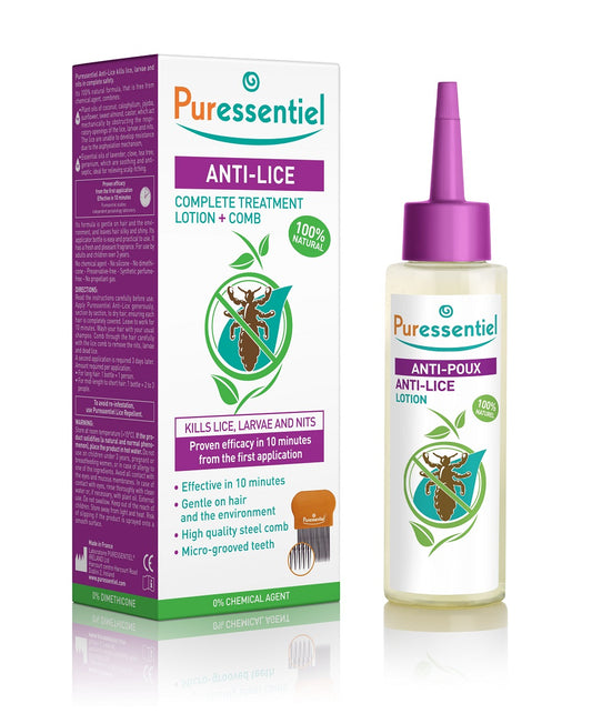 PURESSENTIEL Solution against lice + comb 100ml - mydrxm.com