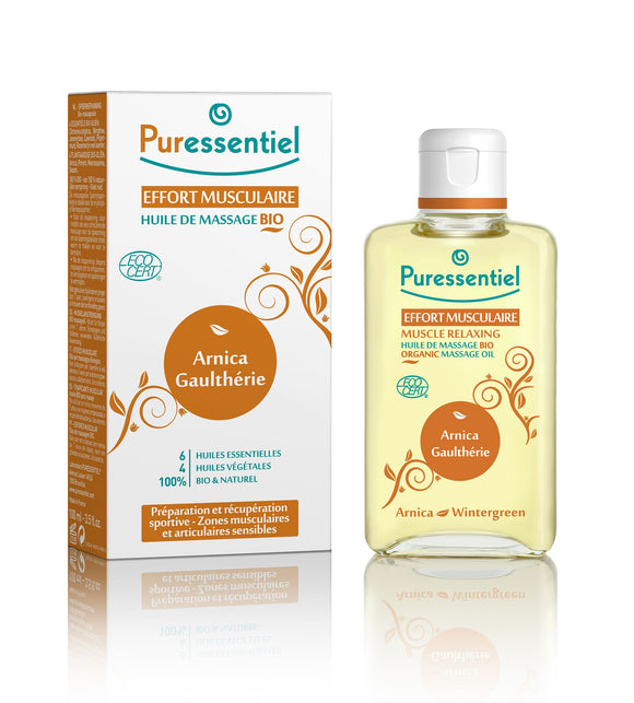 PURESSENTIEL BIO massage oil for tired muscles and joints 100 ml - mydrxm.com