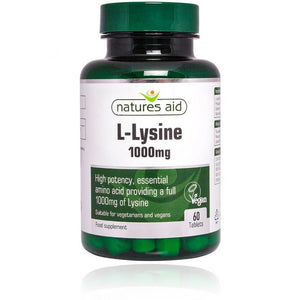 Natures Aid L-Lysine (1000 mg), 60 tablets