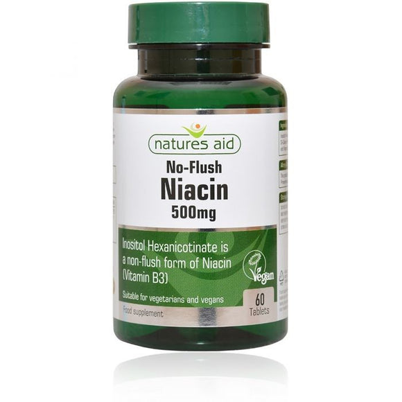Natures Aid Niacin B3 500mg, 60 tablets