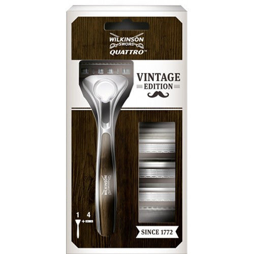 Wilkinson Sword shaver Vintage edition + 4 spare heads, 4 pcs