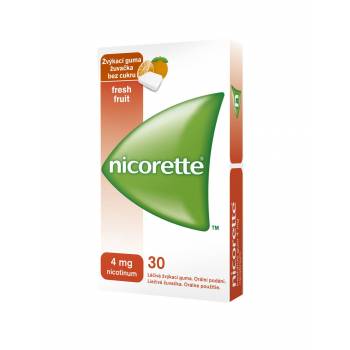 Nicorette FreshFruit Gum 4 mg medicinal chewing gum 30