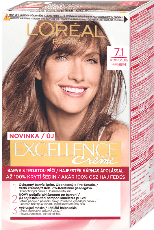 L'Oreal Paris Excellence Creme hair color Blonde Ash 7.1, 192 ml
