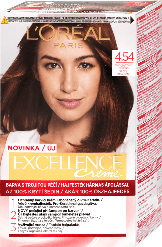 L'Oreal Paris Excellence Creme hair color 4.54 Mahogany Copper