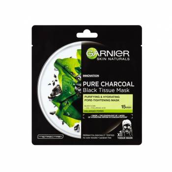 Garnier Black textile mask with seaweed extract 3 pc - mydrxm.com