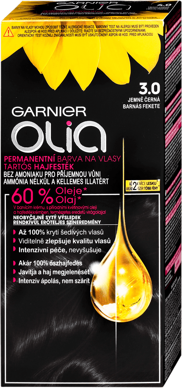 Garnier Olia hair color 3.0 Light Black