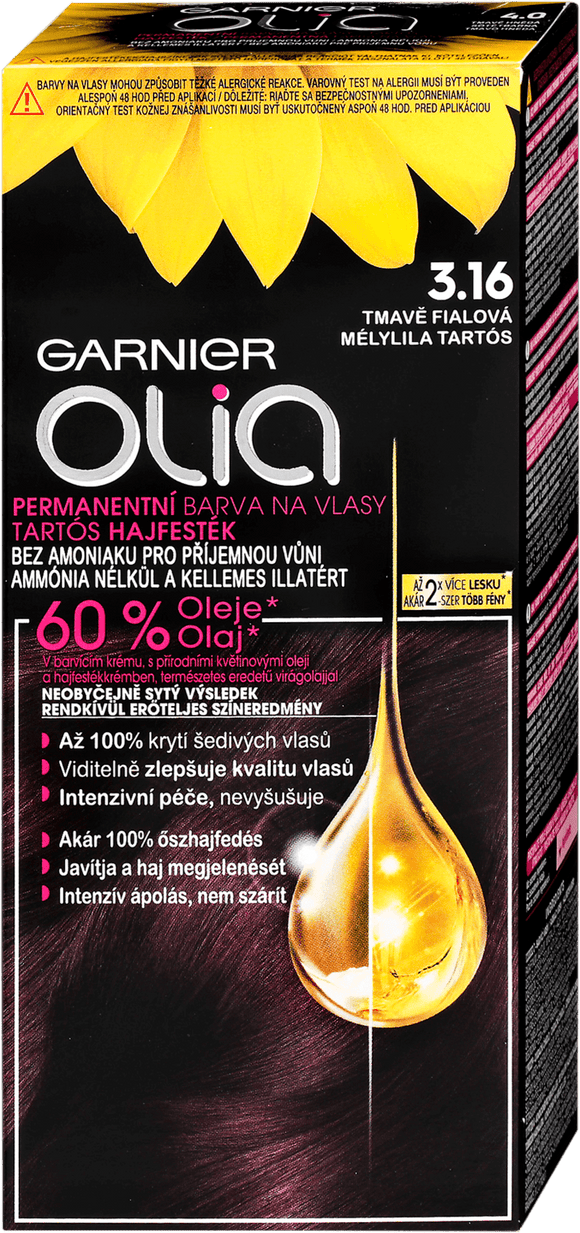 Garnier Olia hair color 3.16 Dark Purple My Dr. XM