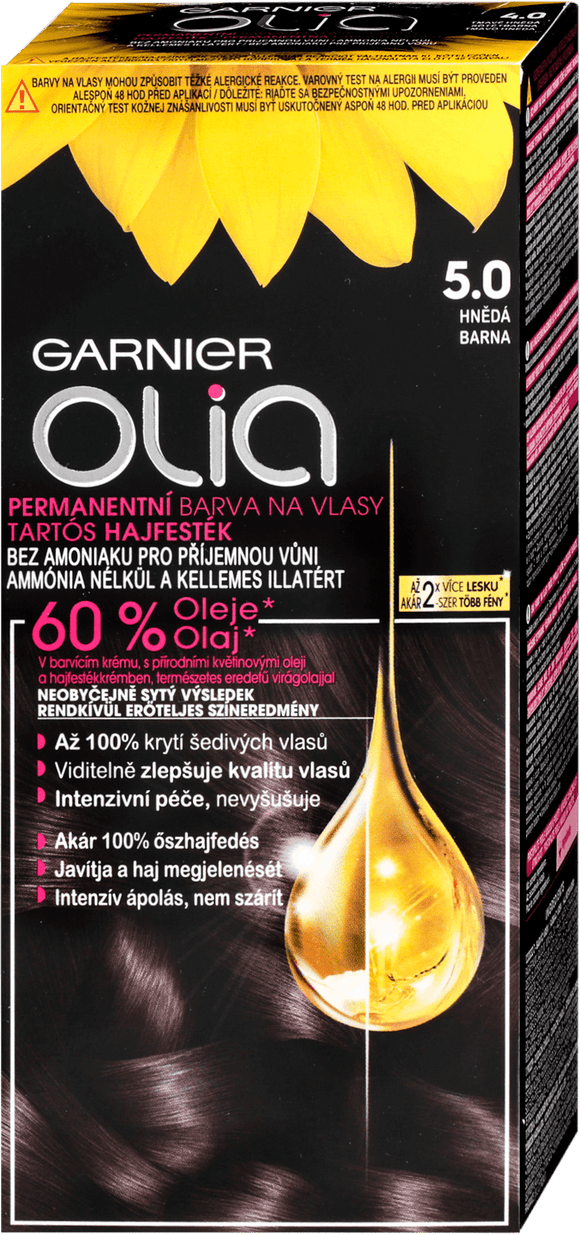Garnier Olia hair color 5.0 Brown